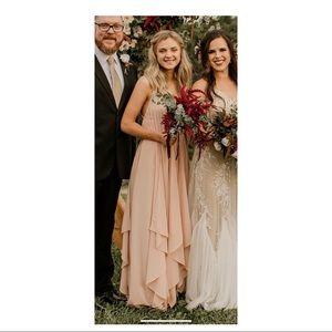 Lulus blush bridesmaid/prom dress